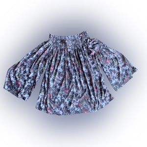 NWOT MTS Off The Shoulder Floral Bell Sleeve Blouse S